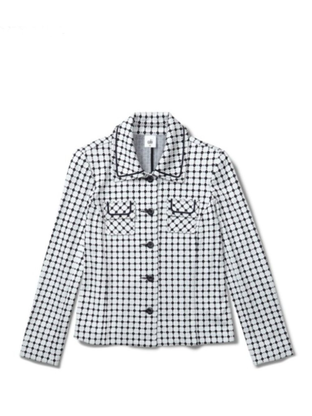 CABI Teatime Jacket  Navy/White Size Small #6467